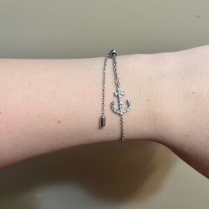 Alex and ani Silver anchor bracelet